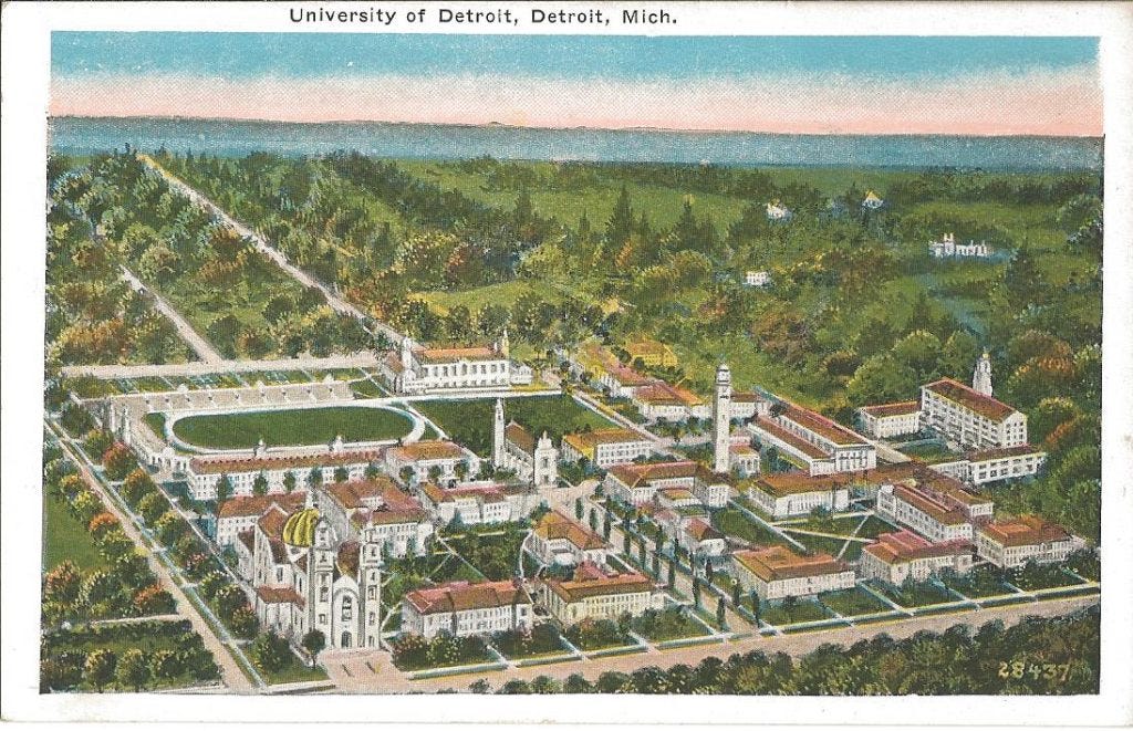 Built in 1922, University of Detroit stadium sat 25,000 fans. It was demolished in 1971.