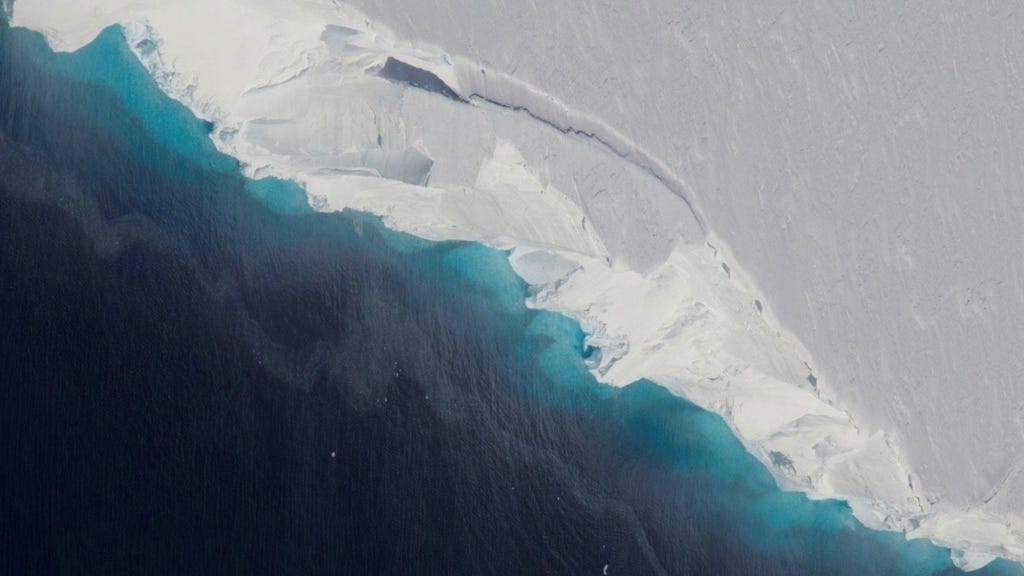 The Thwaites Glacier is roughly the size of the state of Florida and could potentially raise the sea level nearly 16 feet should it fall into the ocean.