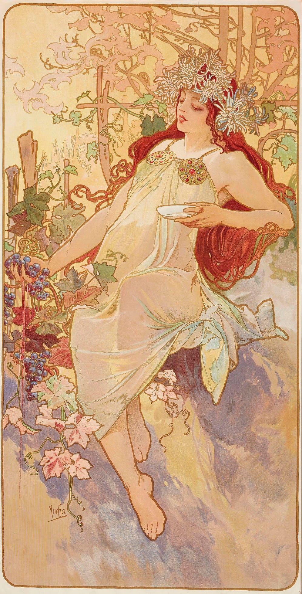 Les Saisons 3 (1896) by Alphonse Mucha