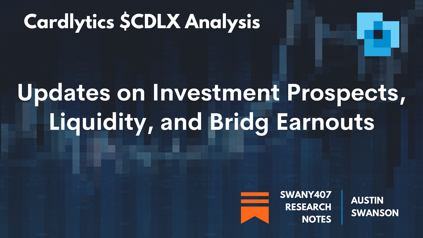 Cardlytics CDLX updates on investment Prospects, liquidity analysis, Bridg earnouts, Bridg acquisition, Bridg dispute, Karim Temsamani, 