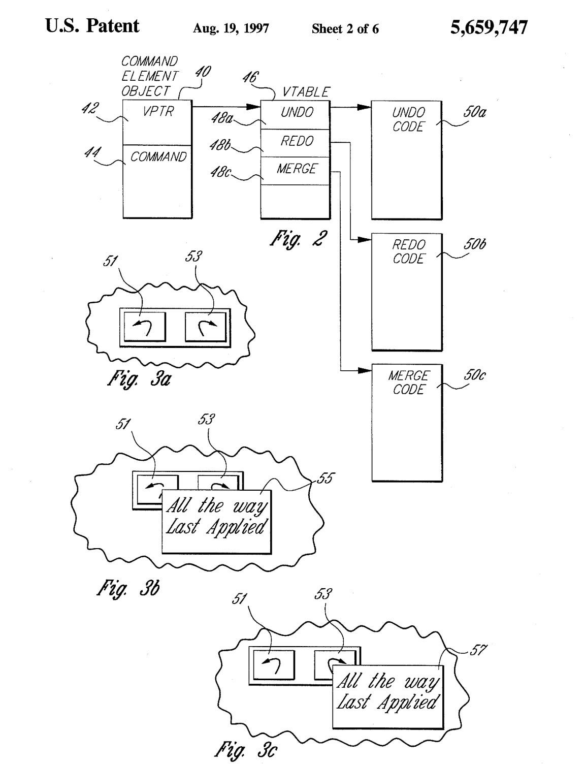 Patent application drawing of undo