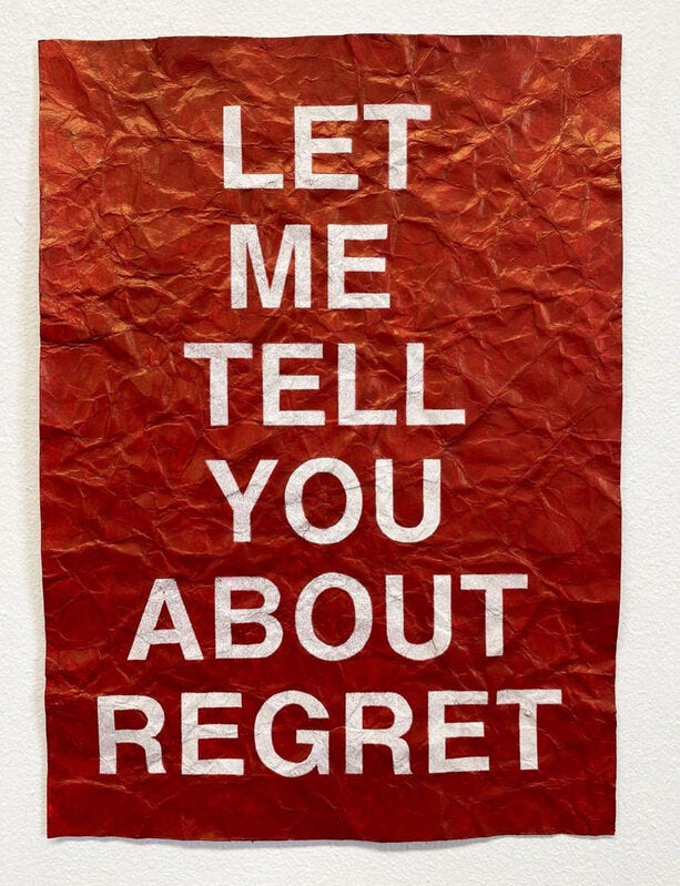 Mark Titchner | Let Me Tell You About Regret (2020) | Available for Sale |  Artsy