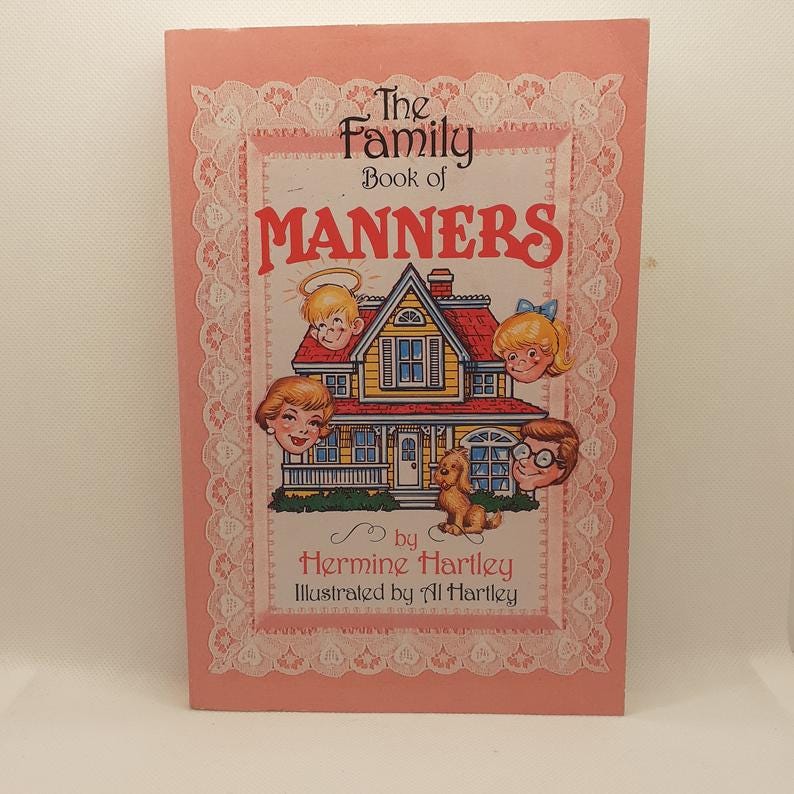 The Family Book of Manners by Hermine Hartley 1990s image 0