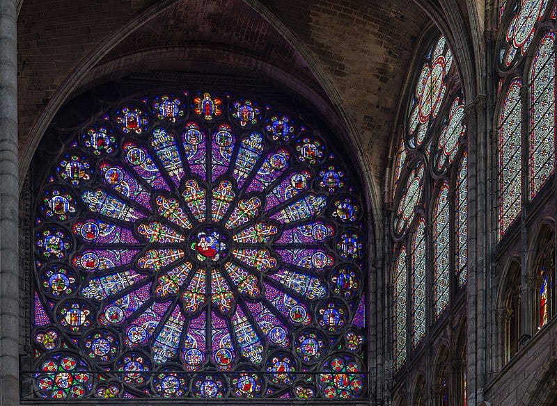 File:Basilica of Saint Denis North Transept Rose Window, Paris, France - Diliff.jpg