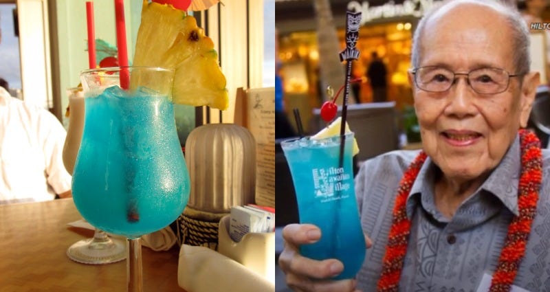 Bartender Who Created the Iconic 'Blue Hawaii' Cocktail Turns 102