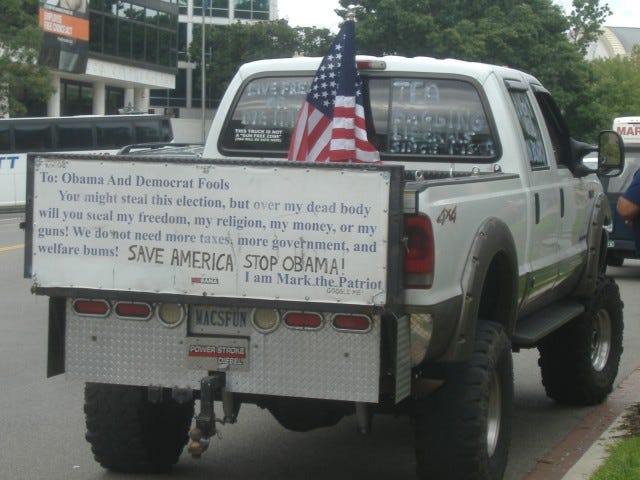 Here's someone who doesn't mind making his truck unique for a cause.