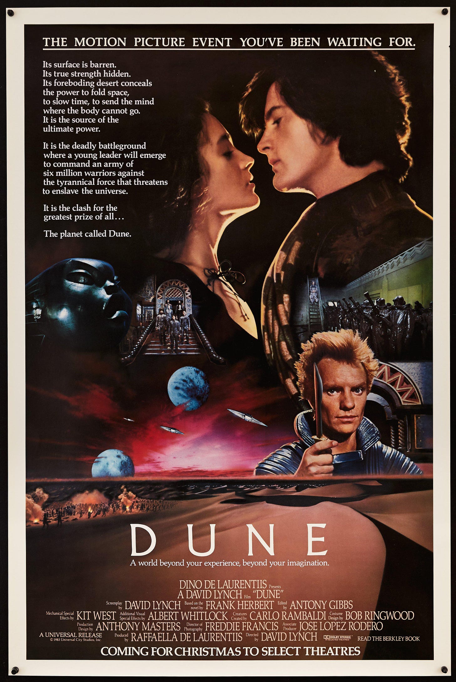 Dune Movie Poster | 1 Sheet (27x41) Original Vintage Movie Poster