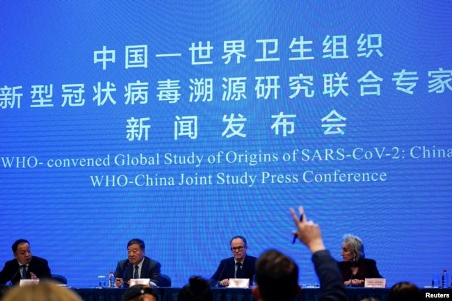 Peter Ben Embarek, a member of the World Health Organization (WHO) team tasked with investigating the origins of the coronavirus disease (COVID-19), attends the WHO-China joint study news conference at a hotel in Wuhan, China on Feb. 9, 2021.