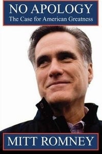 The cover of Mitt Romney's book, which is titled "No Apologies"