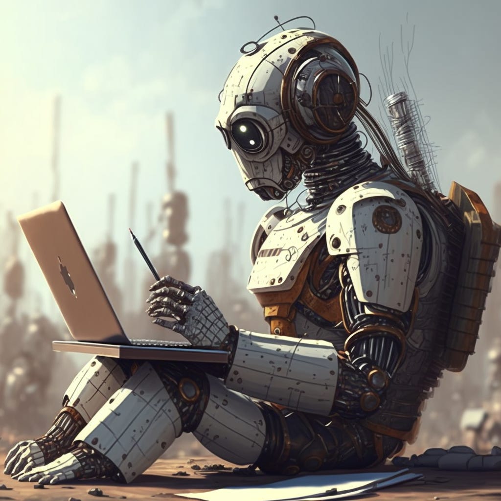 a robot assistant taking notes