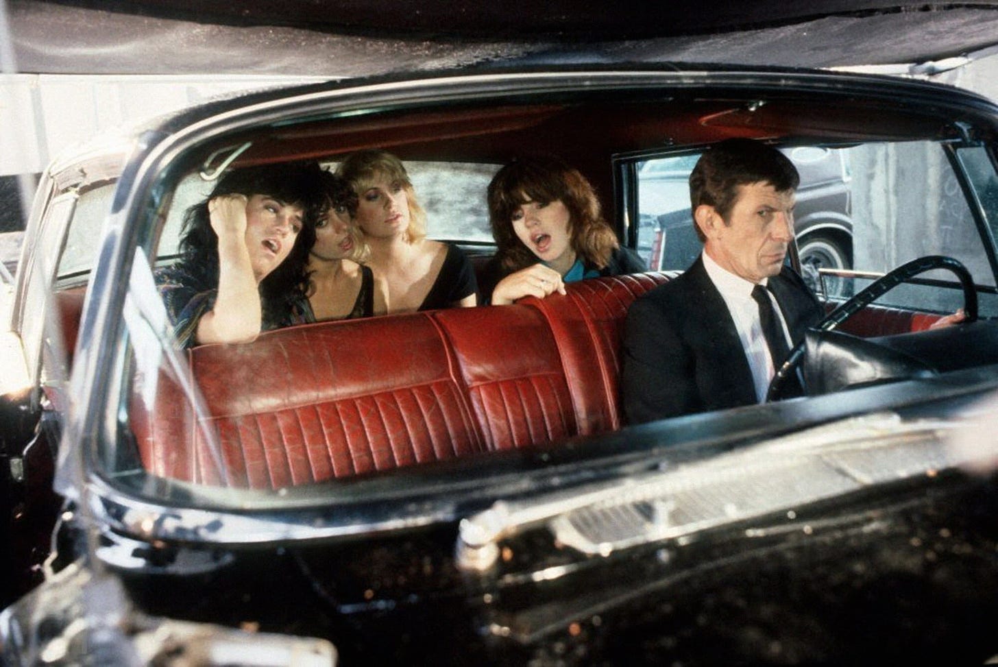 The Bangles and Leonard Nimoy on the set of Going Down to Liverpool music  video - 1984 : r/OldSchoolCool