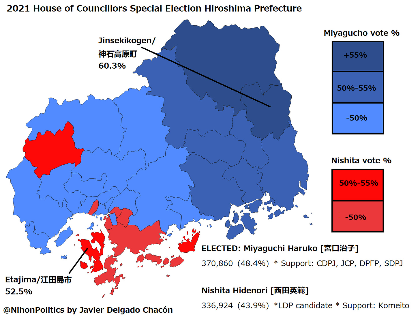 2021 Hiroshima Prefecture HoC Special Election results