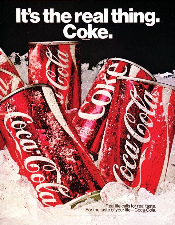 "It's the Real Thing" Coke advertisement