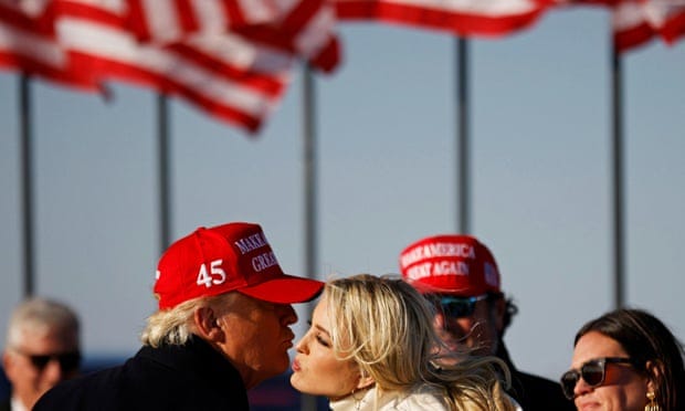Trump with Ivanka, his eldest daughter, at a campaign rally in Iowa just before the election.