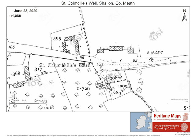 St. Colmcille's Well, Calliaghstown, Co. Meath, 25 Inch Historic OS Map