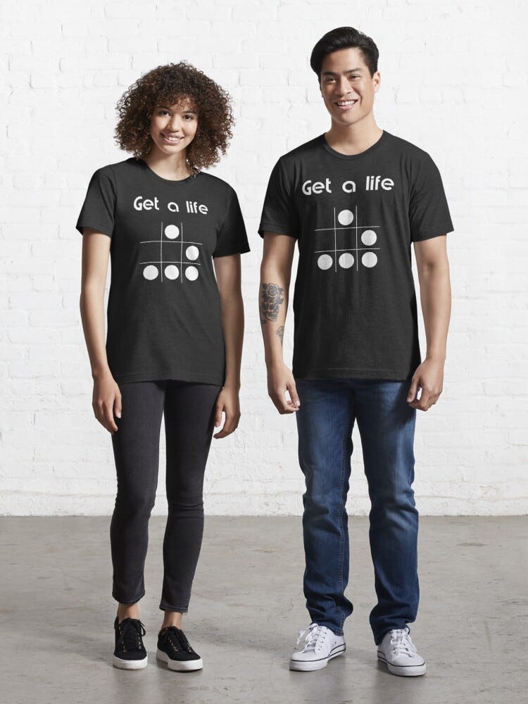 Conway Game of Life Glider " Get a Life "" T-shirt by Helijeno | Redbubble