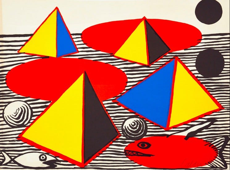 Alexander Calder's "Fish and Pyramids."