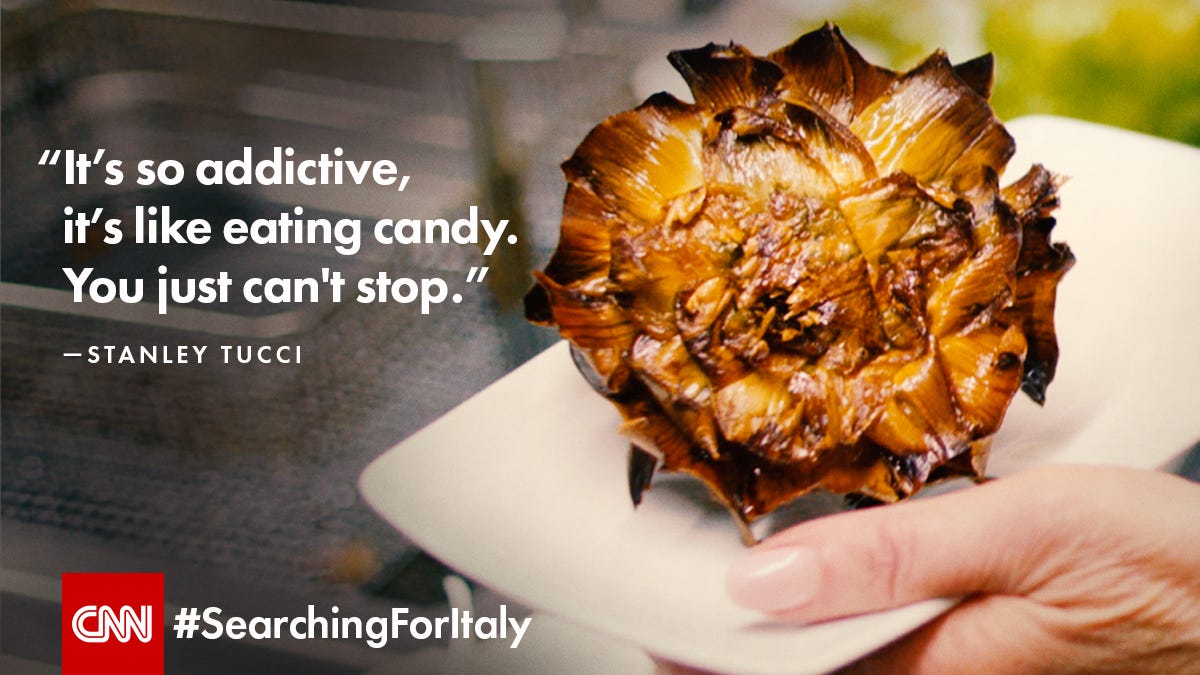 CNN on Twitter: &quot;Humble artichokes made into food for the ages. Only in  Italy. Take a bite of the new CNN Original Series, Stanley Tucci  #SearchingforItaly. Sunday at 9 p.m. ET/PT… https://t.co/YVEIASXa1r&quot;