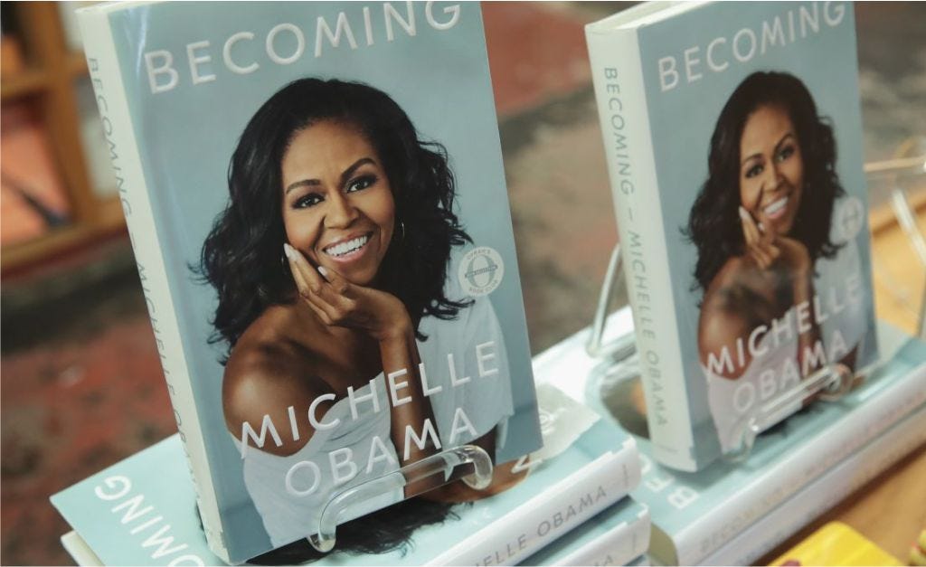 Lançado há um ano, livro de memórias de Michelle Obama se torna o mais  vendido da história – Notas – Glamurama