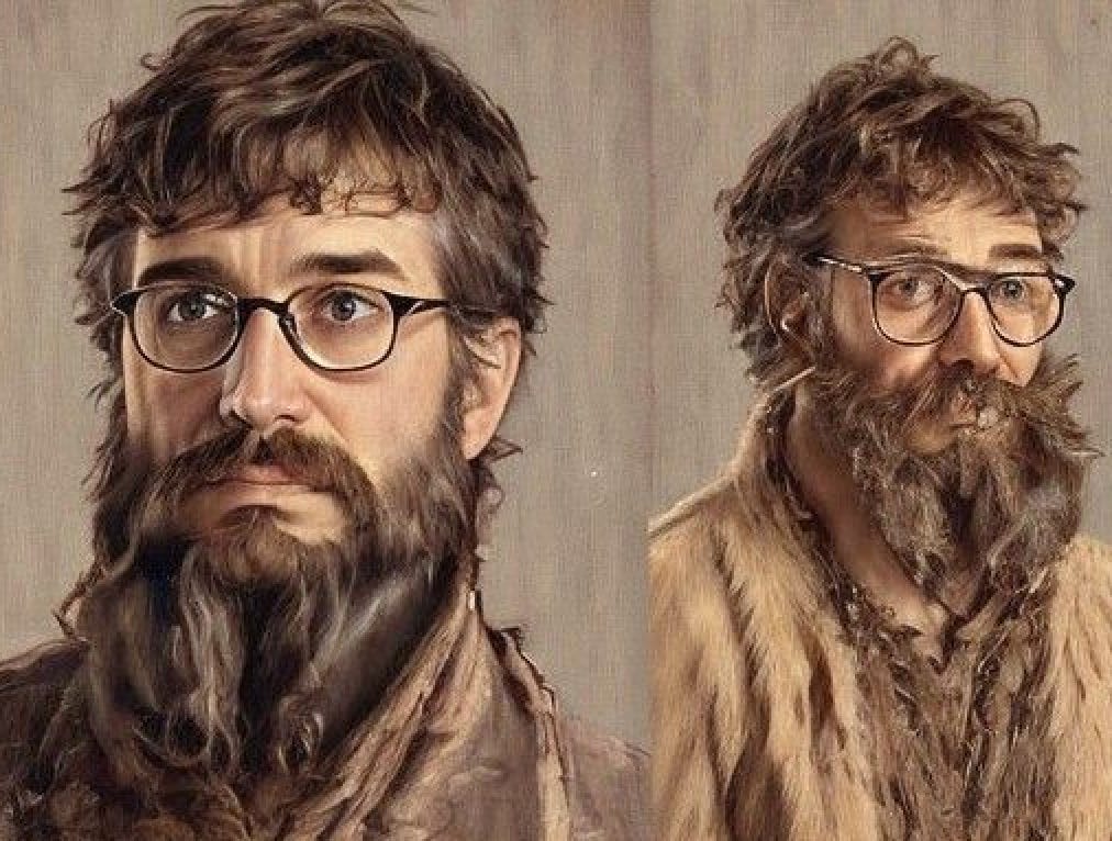 Me in hunting robes with beard