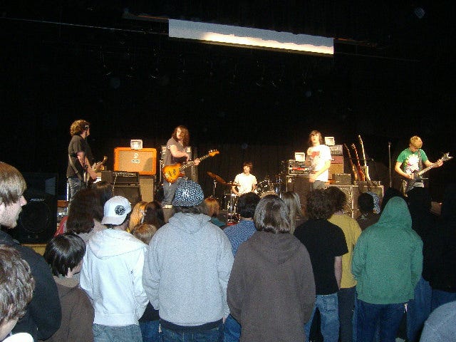 Face the Sunshine was probably the heaviest of the four bands. The singer was really getting the crowd into it and soon you had what's in the next picture.