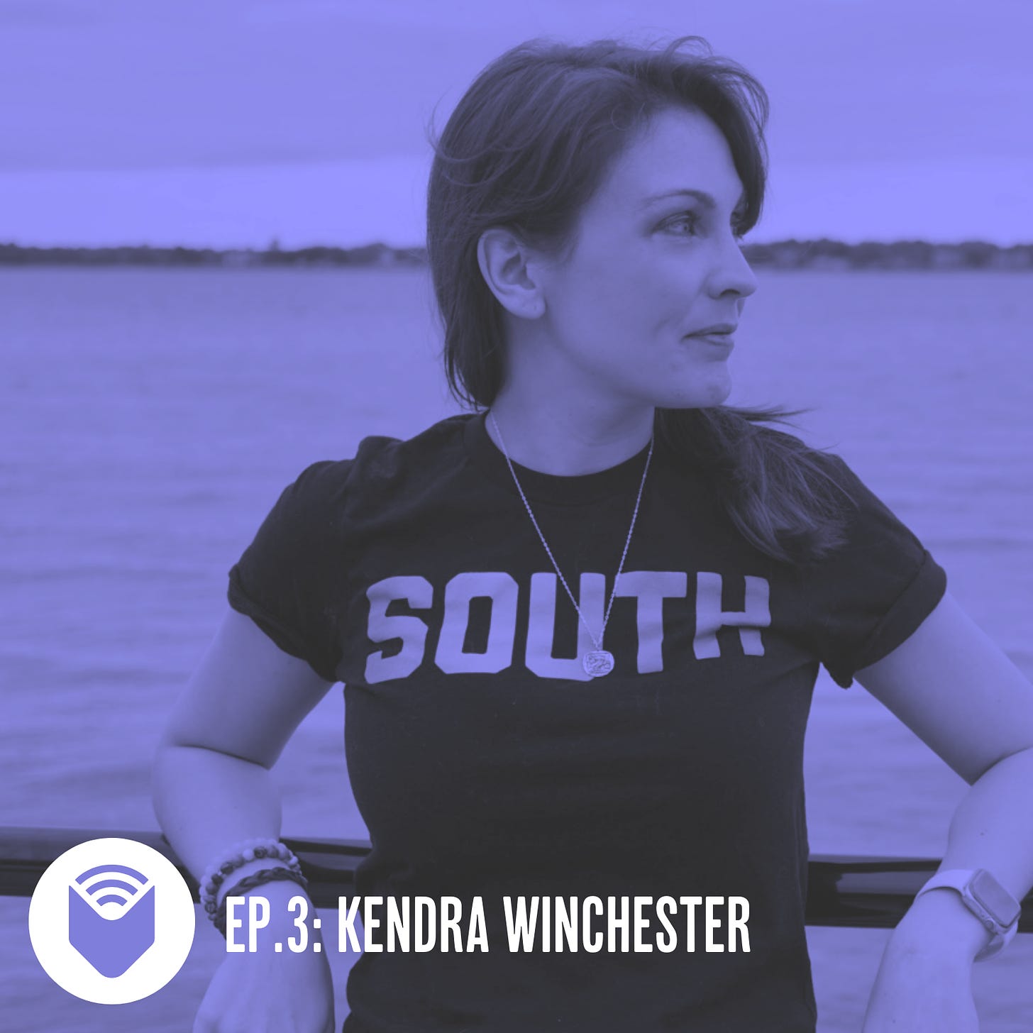 a graphic of the Libro.fm podcast that says, "Ep. 3 Kendra Winchester"