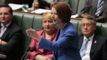 Labor national conference: Julia Gillard misogyny speech tea towel causes a  stir