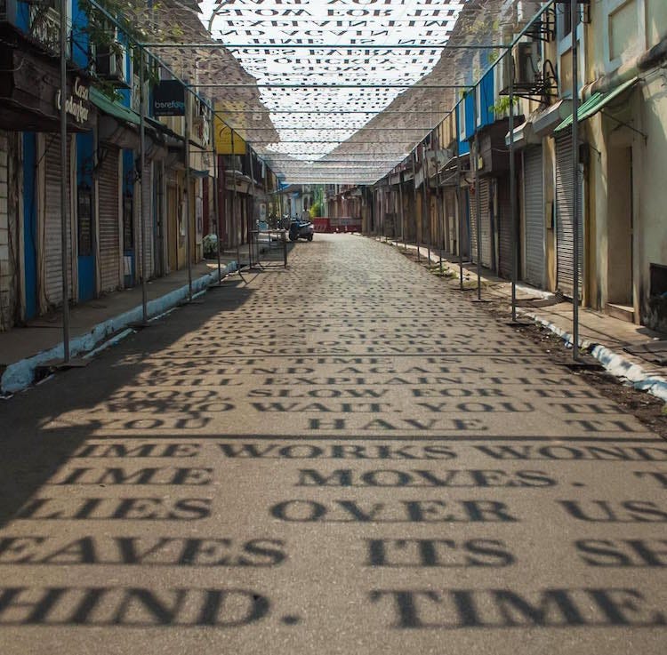 Shadow Art Installation Theory of Time by DAKU