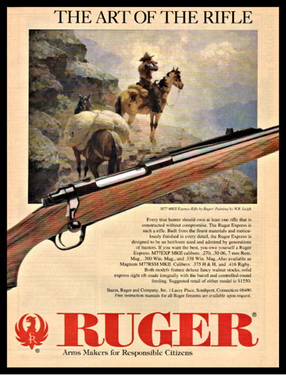 A Ruger rifle ad