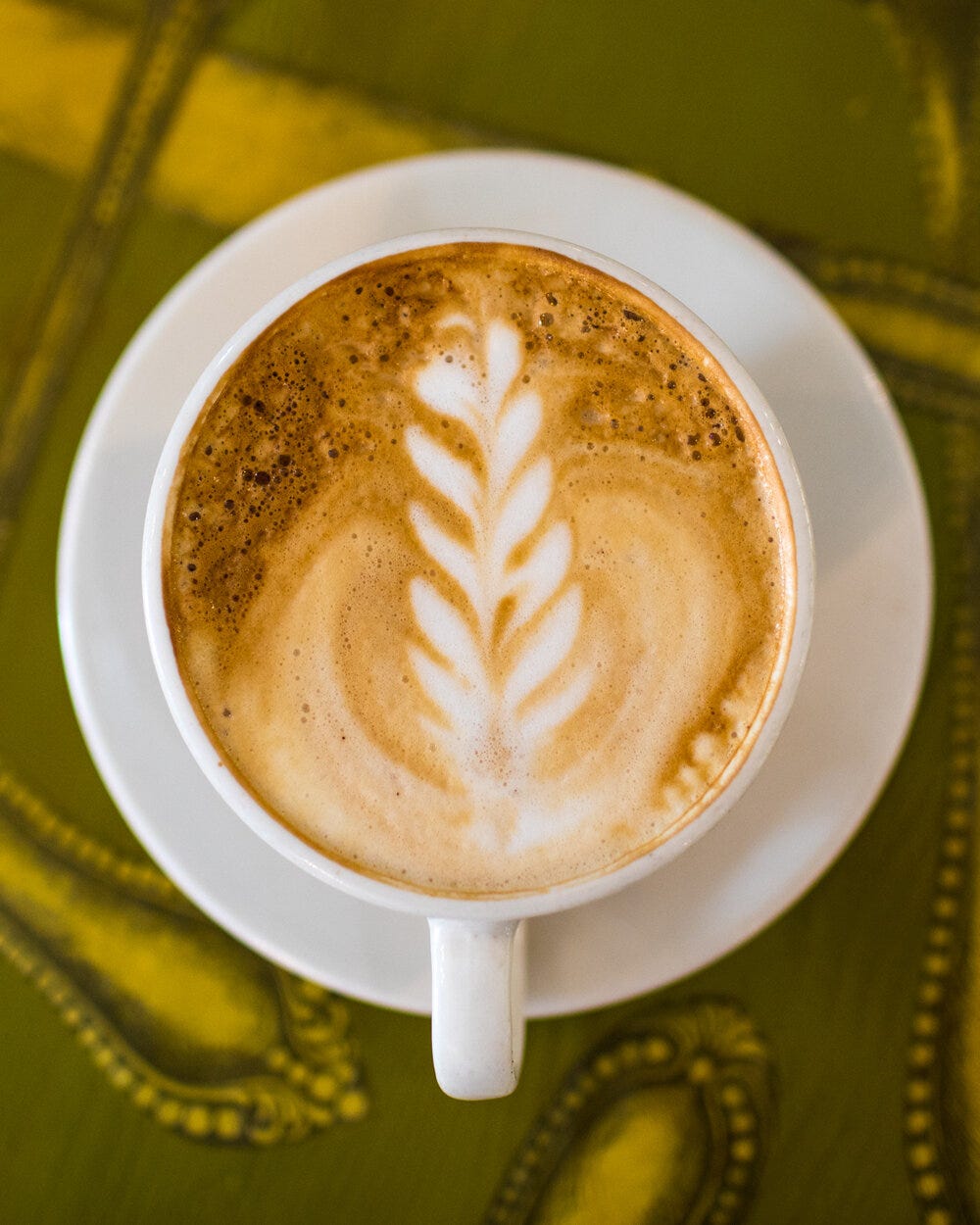 A cappuccino at Amélie’s Bakery.