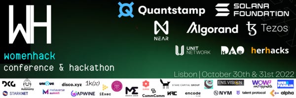 Amazing sponsors, partners and speakers during the Web3Hubs WomenHack Conference and Hackathon!