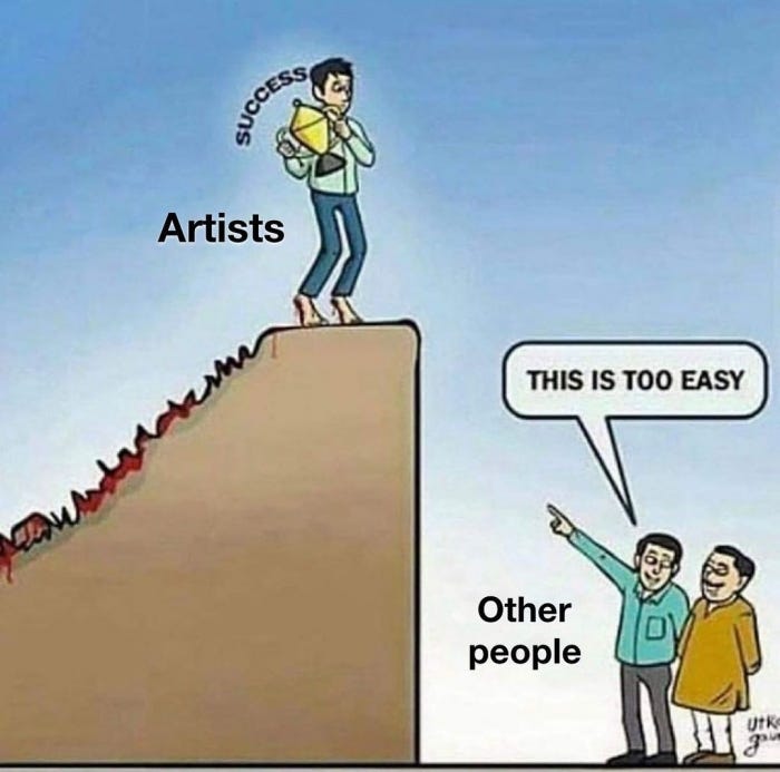 Artists success this is too easy other people meme - AhSeeit