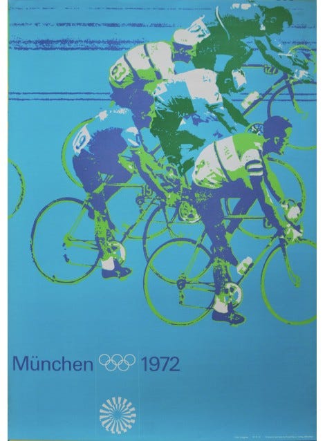 Pôster de Otl Aicher para as Olimpíadas de Verão de Munique, 1972.