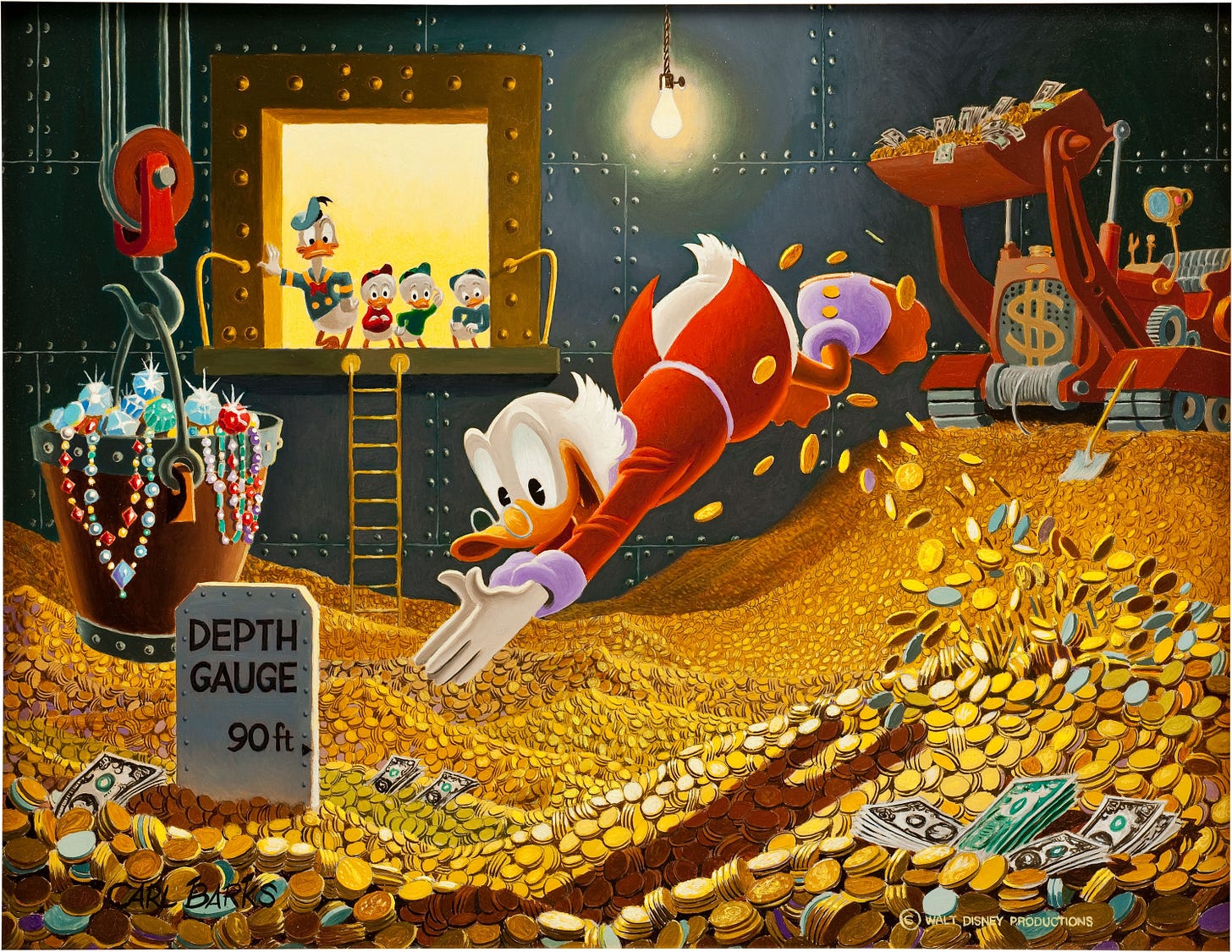 Swimming In Money: Carl Barks Scrooge McDuck Painting Goes For Record  $262,900