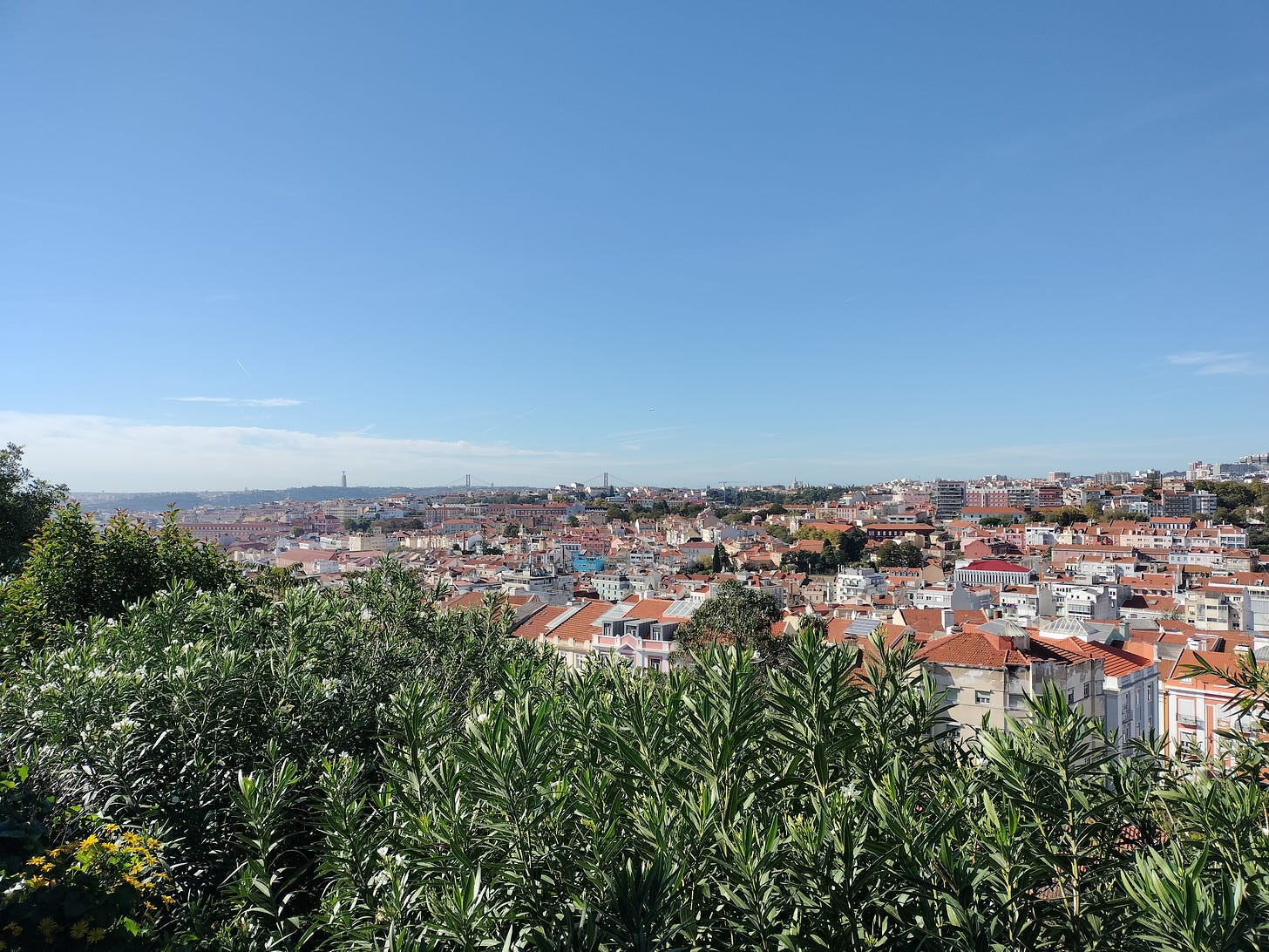 A view of Lisbon from Miradouro do Monte Agudo