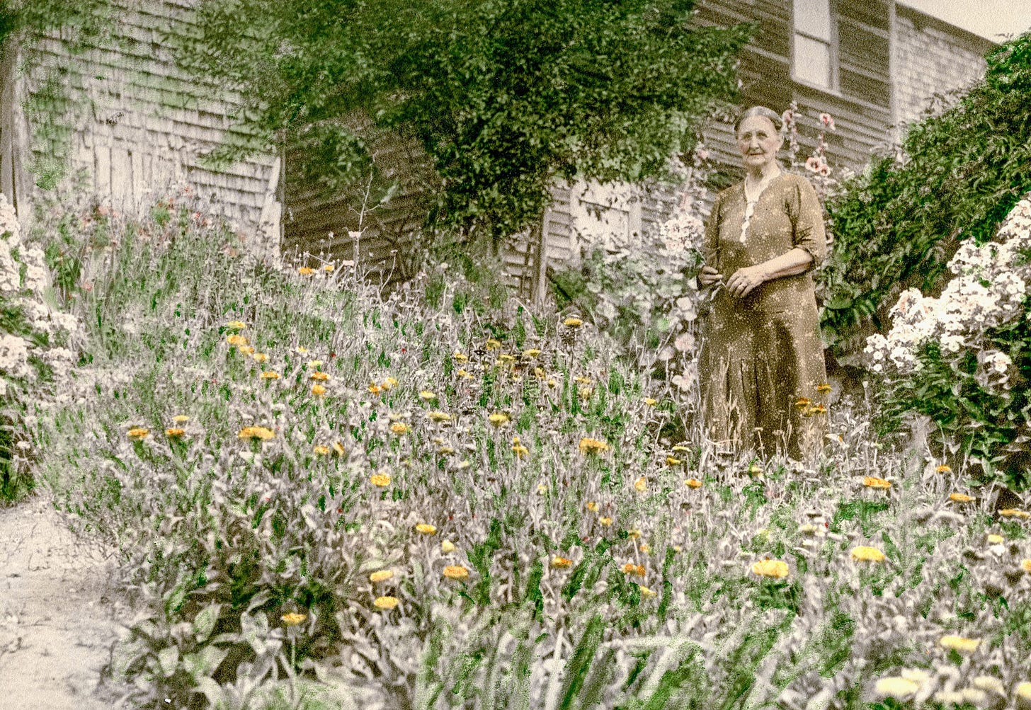 Woman in garden