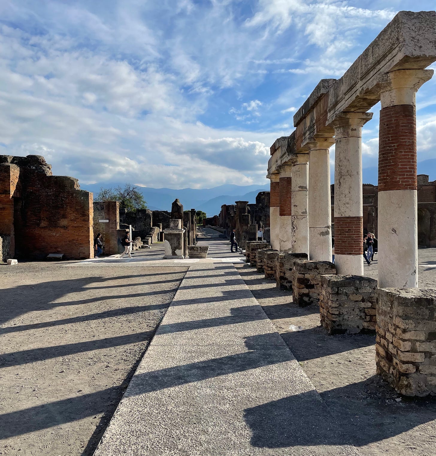 Columns at Pompeii, Italy