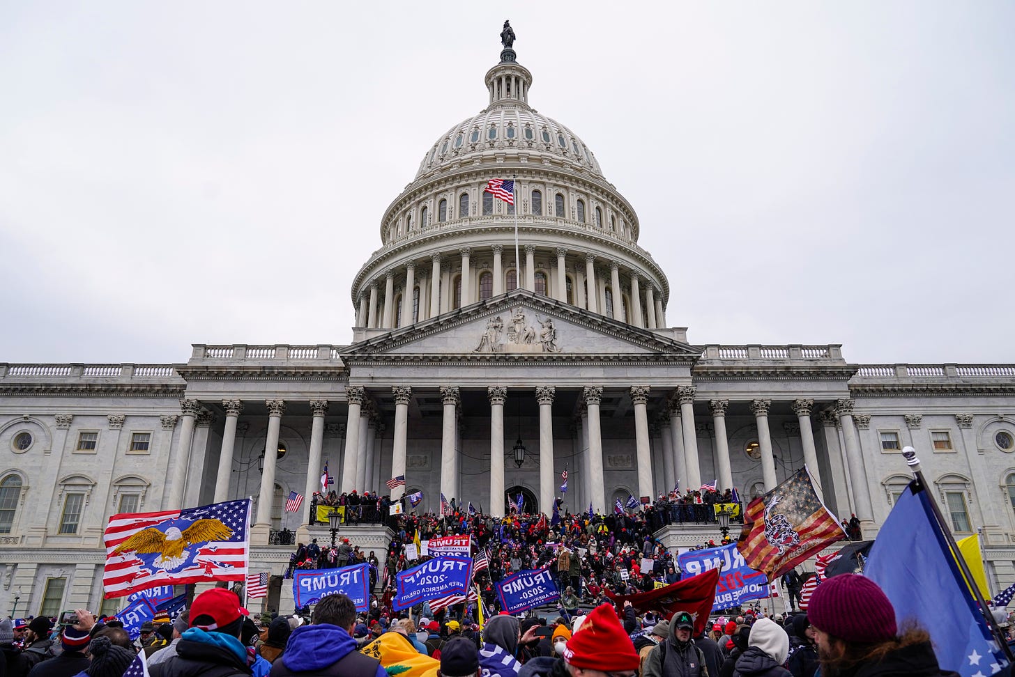 Crowds gather for the "Stop the Steal" rally on January 6, 2021 in Washington, DC. (Robert Nickelsberg / Getty Images)