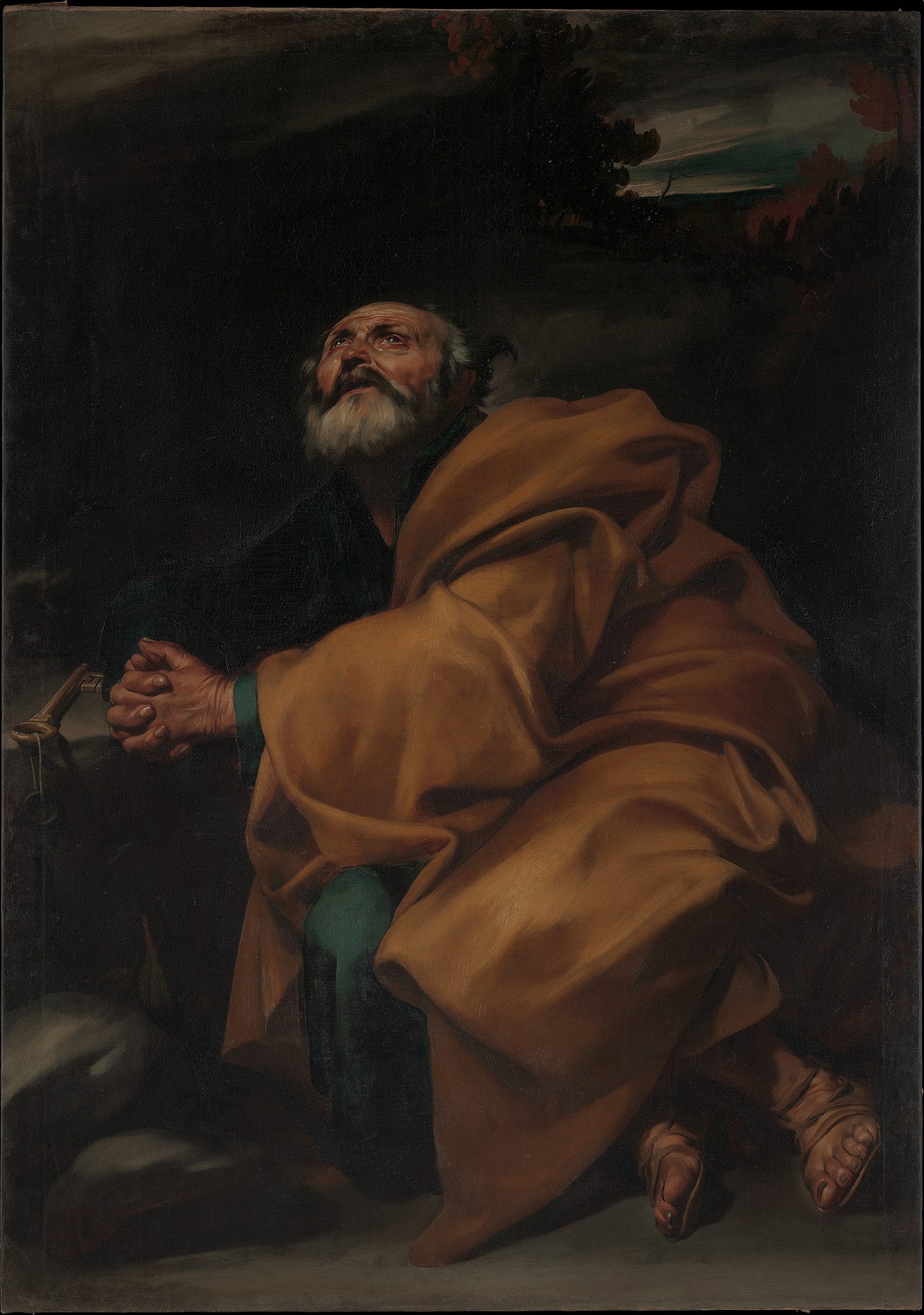 The Tears of Saint Peter (ca. 1612–13) by Jusepe de Ribera (Spanish, 1591-1652)
