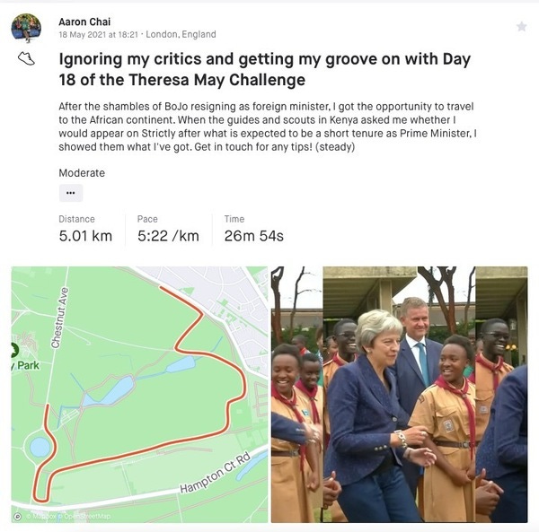 Aaron’s 31 day Theresa May challenge.