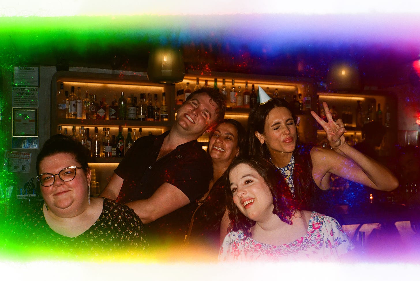 Emily Ladau, Dylan Bulkeley-Krane, Maysoon Zayid, Anastasia Somoza on my birthday this year. Photo by: Christine Ng everyone is smiling into the camera
