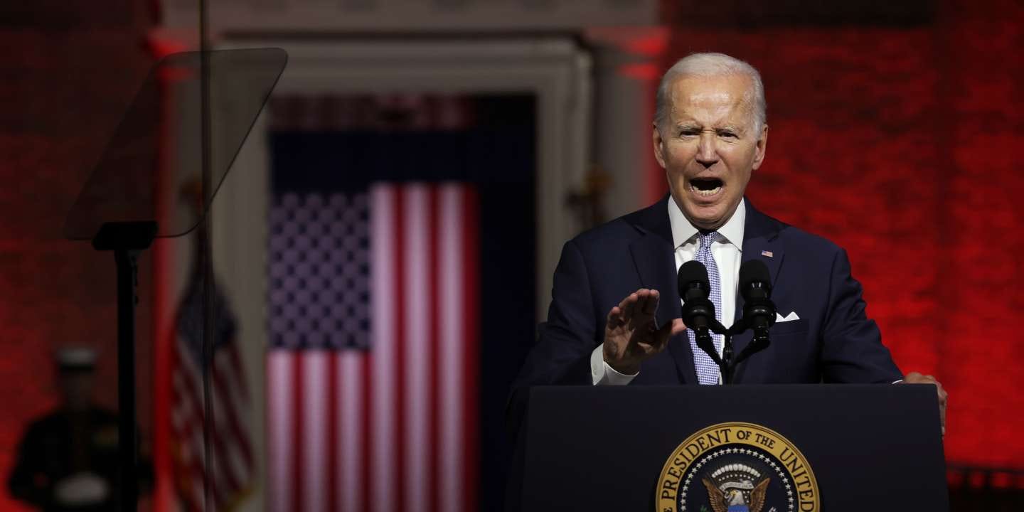 Two months ahead of US midterms, Joe Biden makes it about democracy (and  Trump)