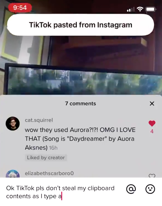 TikTok caught copying the contents of a user’s clipboard in iOS 14.