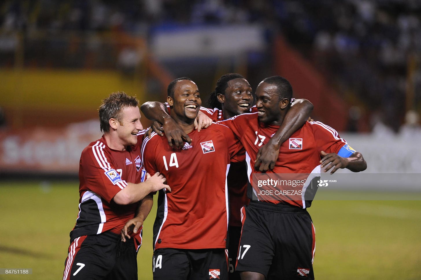 Players from the Trinidad & Tobago natio : News Photo
