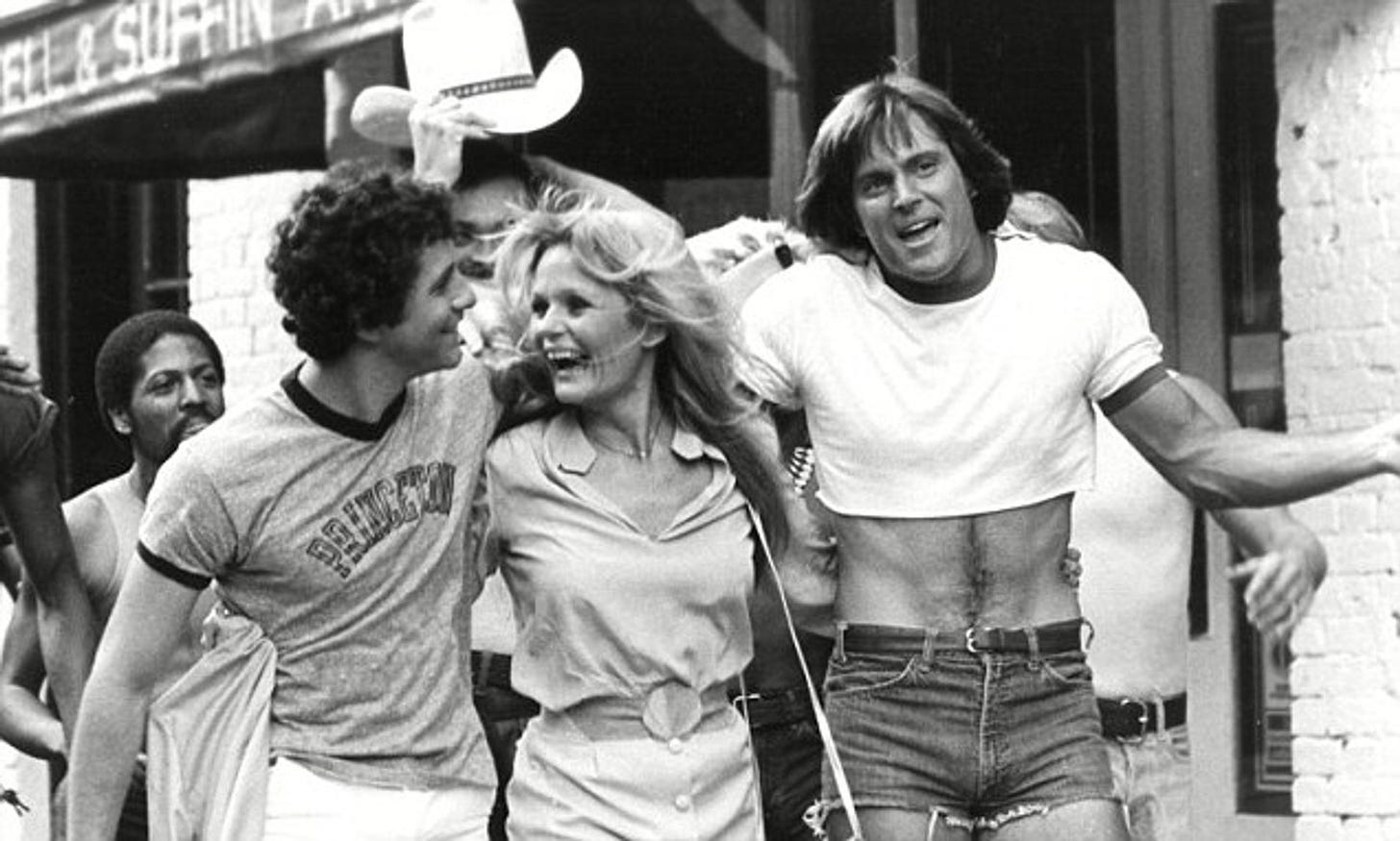 Bruce Jenner dances with the Village People in crop top and tiny hotpants  in 1980 flop movie | Daily Mail Online