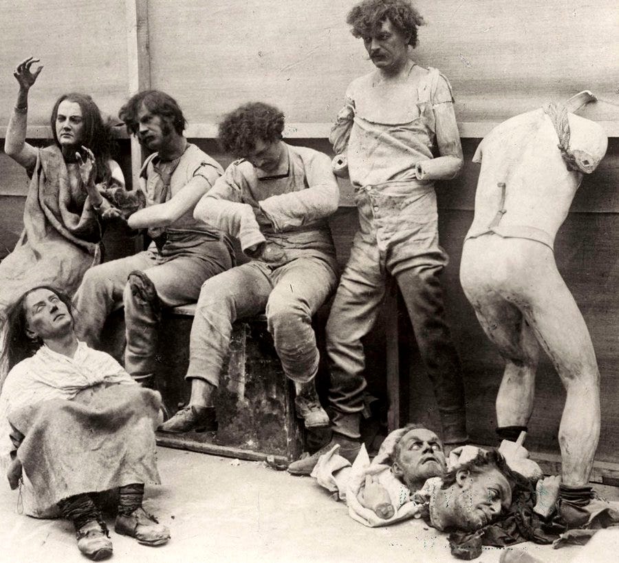 r/WTF - Melted and damaged mannequins after a fire at Madam Tussaud’s Wax Museum in London, 1925