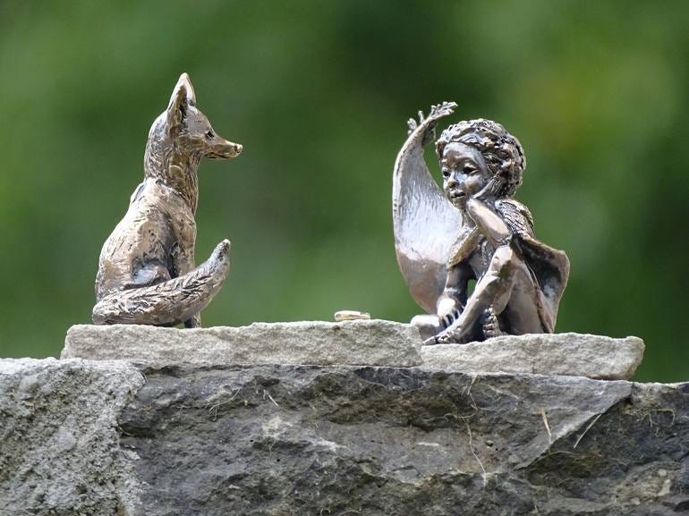 The Little Prince and the Fox Sculpture by Anna Tölgyesi | Saatchi Art