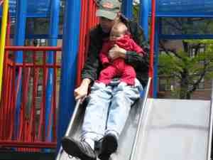 With Daddy on the Slide