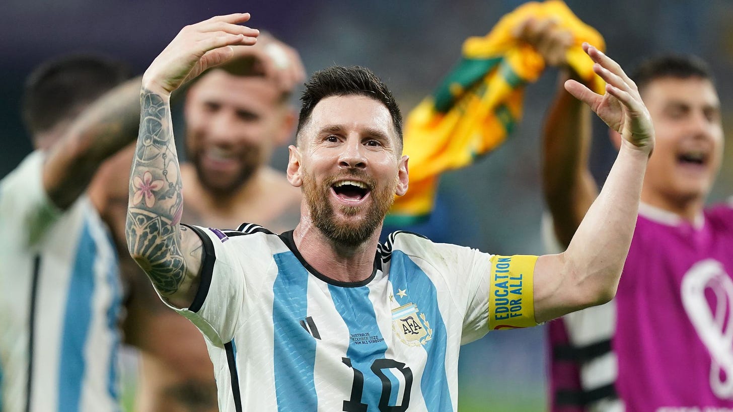 World Cup: Lionel Messi marks 1,000th game with a goal as Argentina beat  Australia in last-16 | World News | Sky News