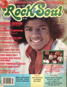 Another "version" of Michael Jackson. Rock & Soul Magazine. July 1979
